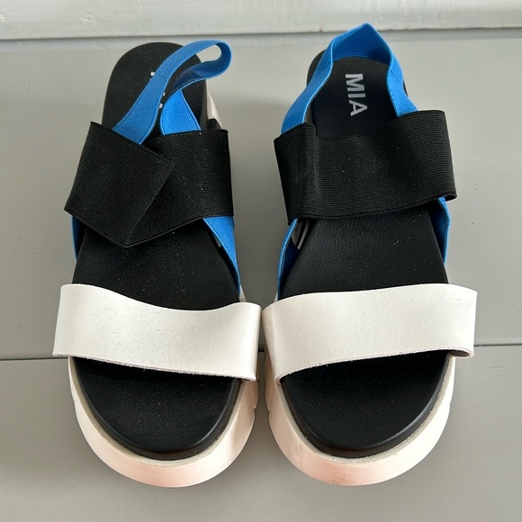 Mia Zofia Colorblock Platform Sandal Sz 10 - Picture 1 of 13
